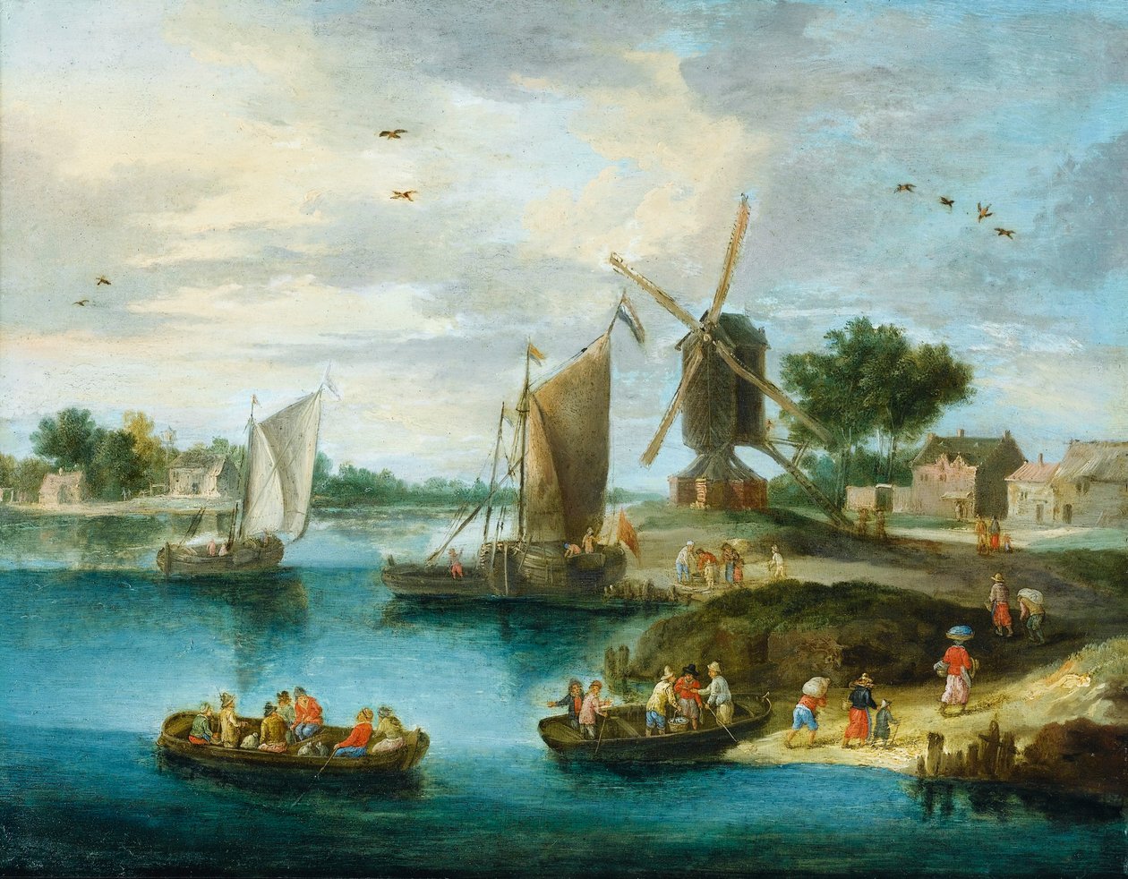 Paisaje con molino de Jan van Kessel the Elder