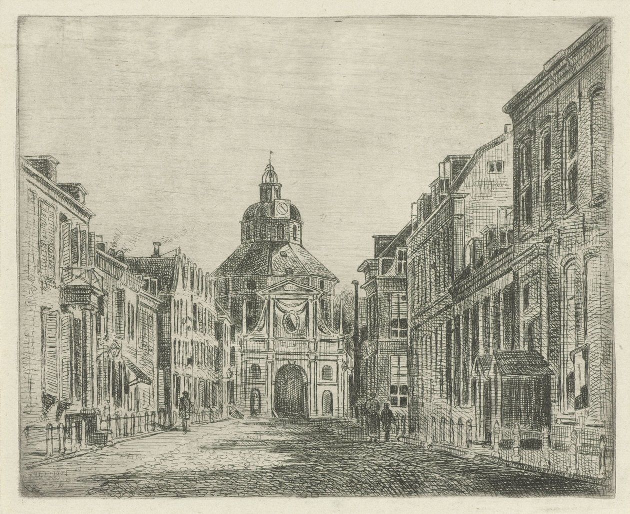 Vista del Wittevrouwenpoort en Utrecht de Jan van Lokhorst