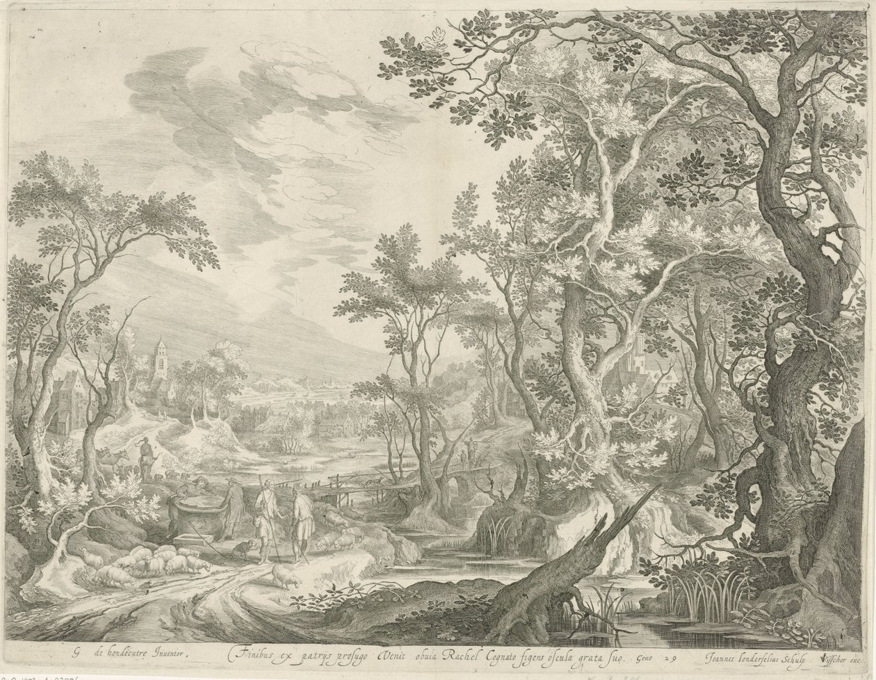 Jacob y los hombres de Harán junto al pozo de Jan van Londerseel
