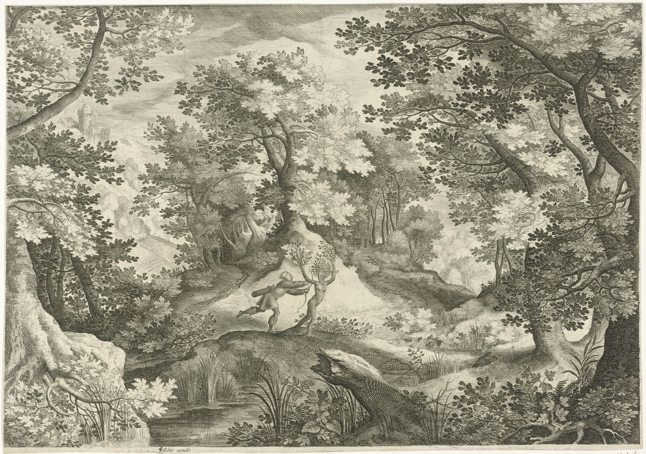 Paisaje con Apolo y Dafne de Jan van Londerseel