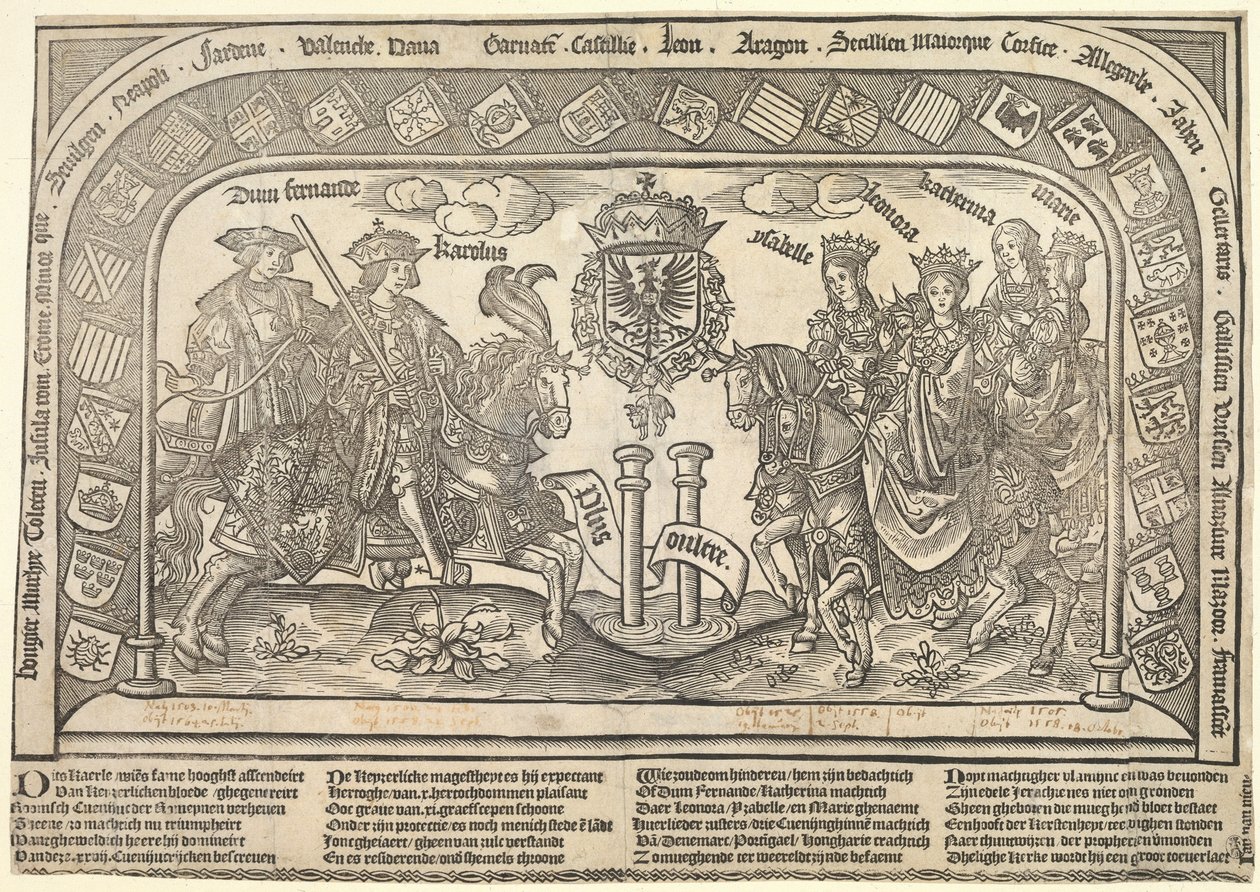 Los seis hijos de Felipe el Hermoso: Leonor de Castilla, Carlos V, Isabel de Austria, Fernando I, María y Catalina, c. 1523 de Jan van Nieulandt