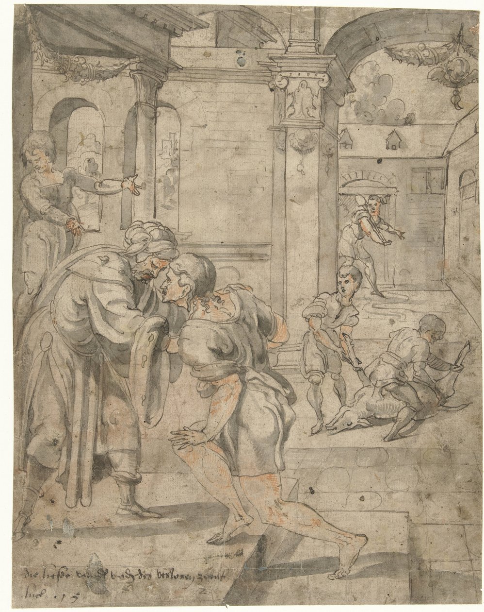 El regreso del hijo pródigo de Jan van Scorel (circle of)