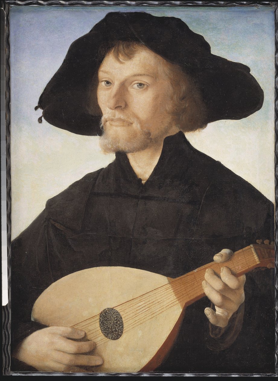 Retrato de un laudista de Jan van Scorel