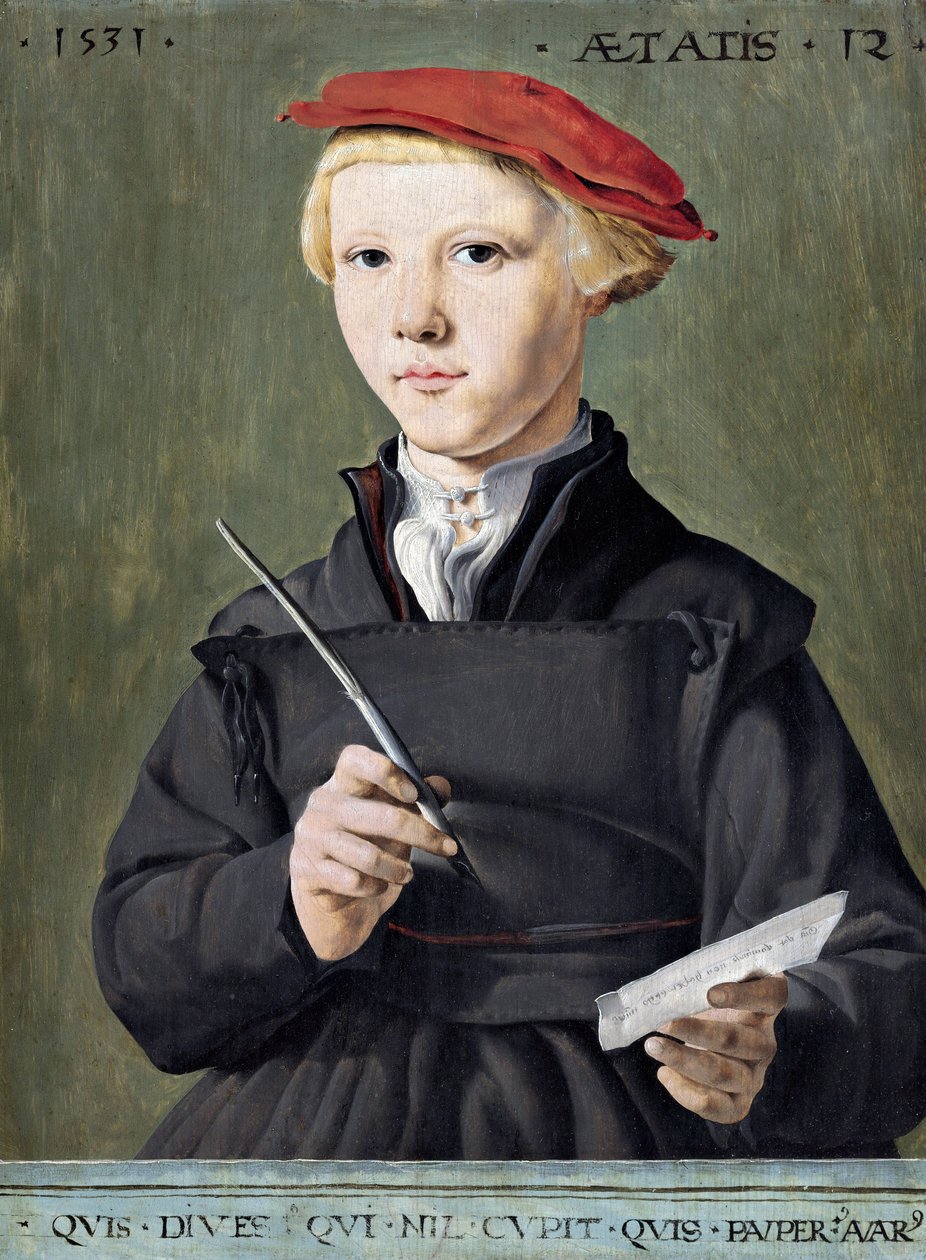 Retrato de un joven académico de Jan van Scorel