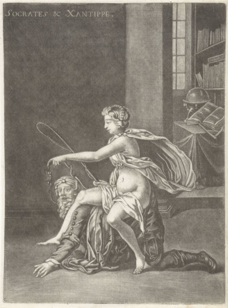 Sócrates burlado por su esposa
Sócrates y Xantippe (título en el objeto) de Jan van Somer