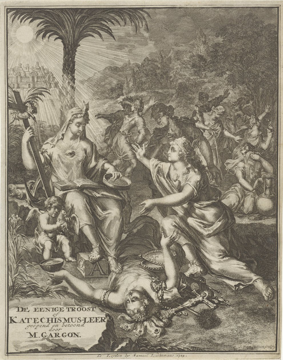 Portada para: M. Gargon, El único consuelo, 1713 de Jan van Vianen