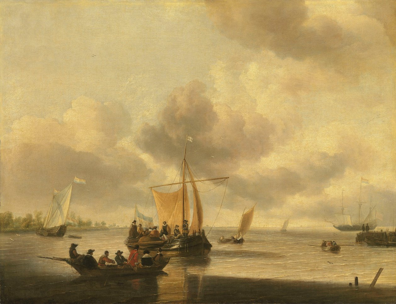 La desembocadura de un estuario (¿el Brill) de Jan van de Cappelle