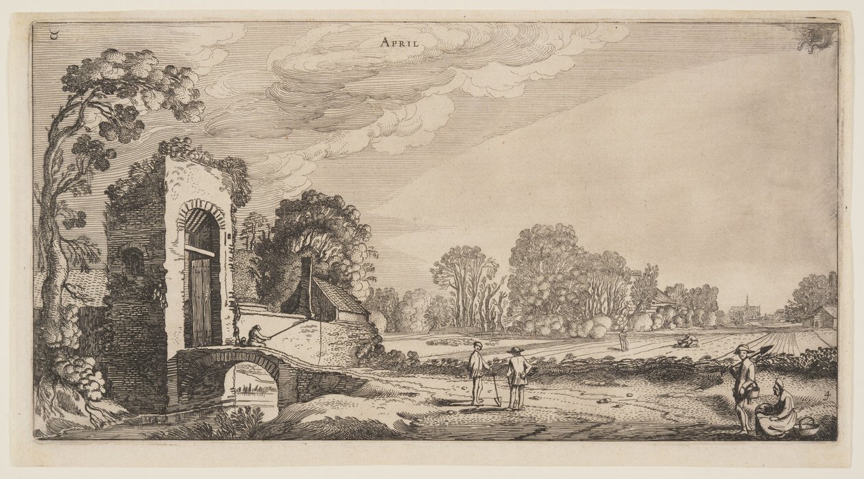 Abril, de Los doce meses del año de Jan van de Velde II