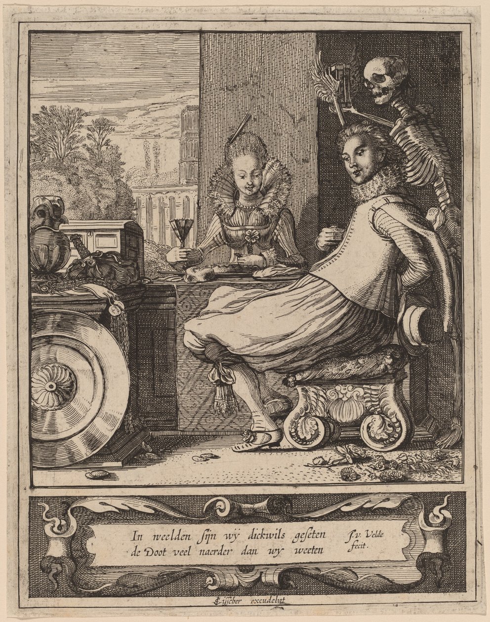 La muerte sorprendiendo a una pareja de Jan van de Velde II