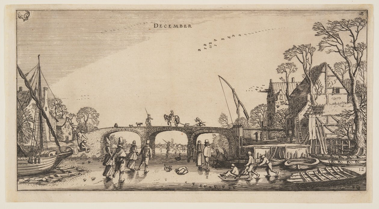 Diciembre, de Los doce meses del año de Jan van de Velde II