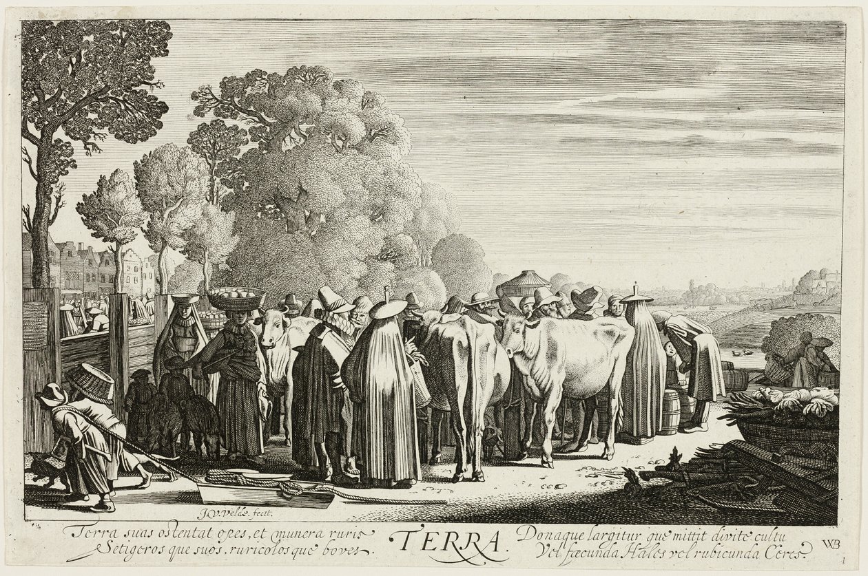 Tierra, plato uno de Los cuatro elementos de Jan van de Velde II