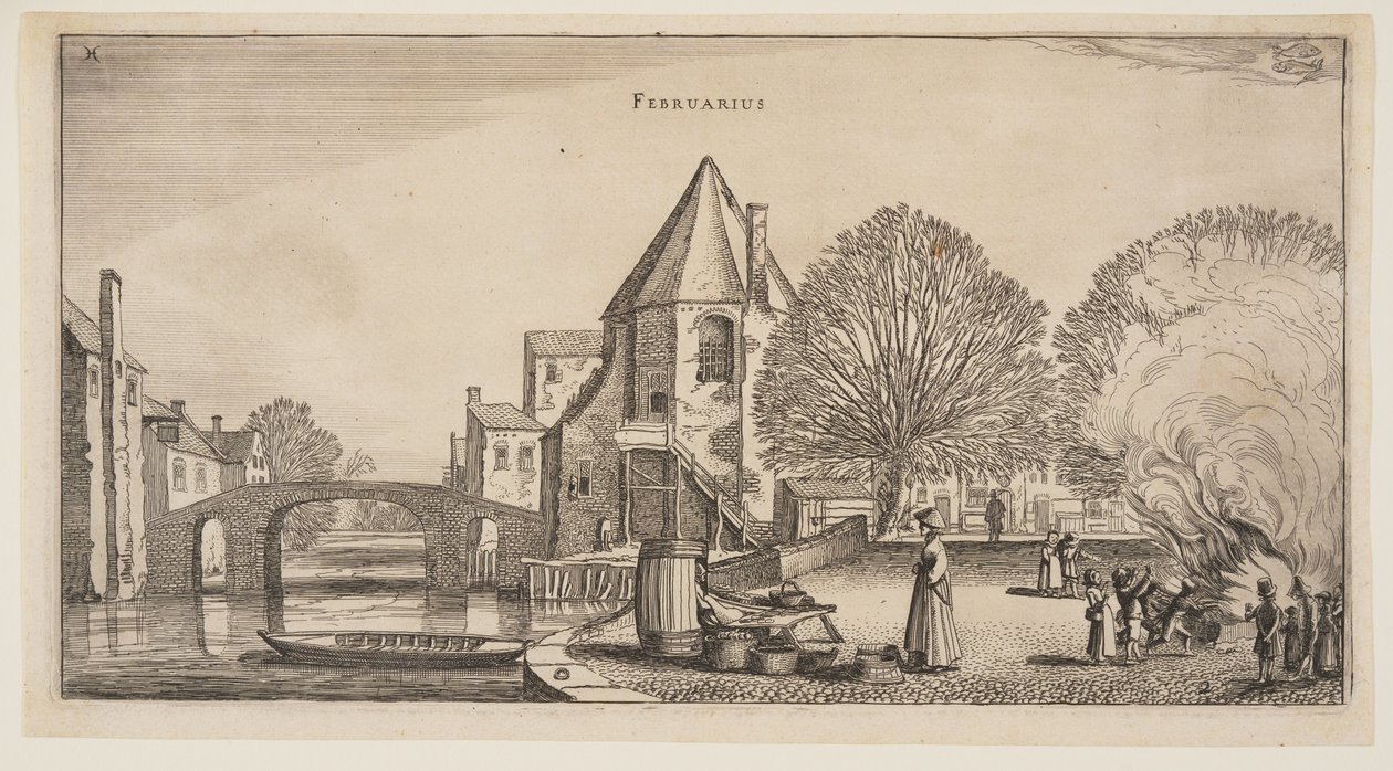 Febrero, de Los doce meses del año de Jan van de Velde II