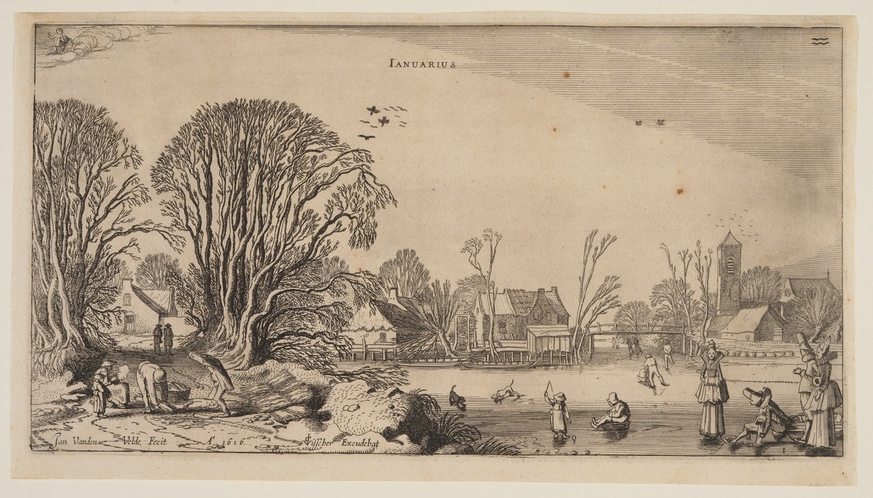 Enero, de Los doce meses del año de Jan van de Velde II