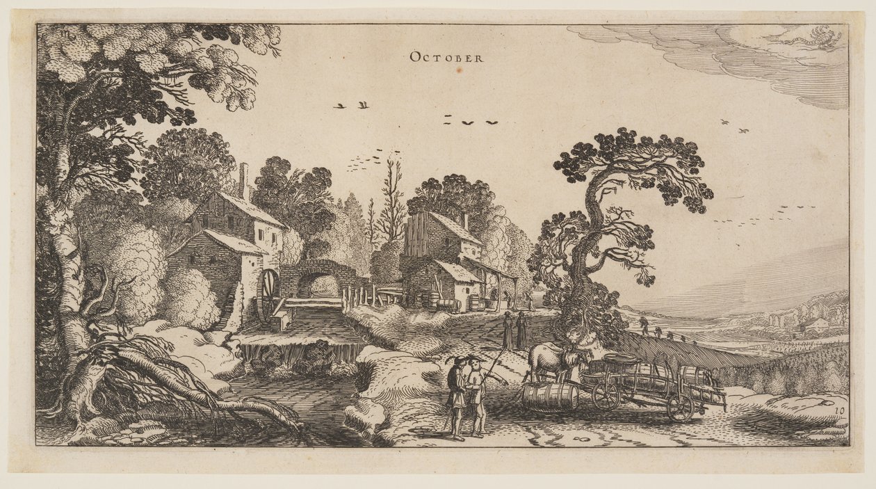 Octubre, de Los doce meses del año de Jan van de Velde II