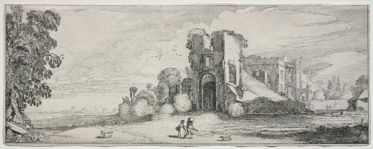 Algunos paisajes agradables y ruinas de monumentos antiguos: Castillo de Brederode de Jan van de Velde II