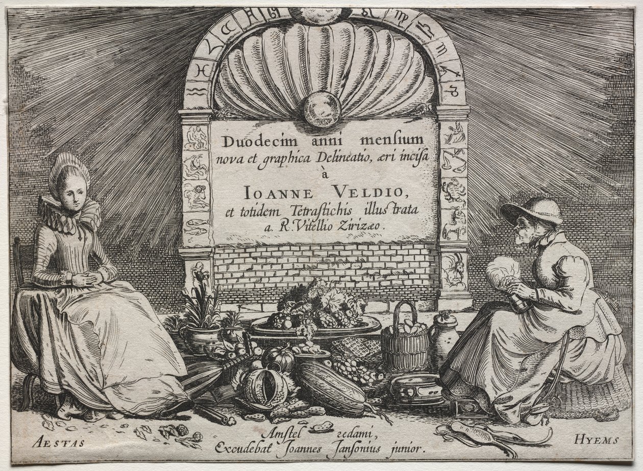 Los doce meses: Página de título de Jan van de Velde II
