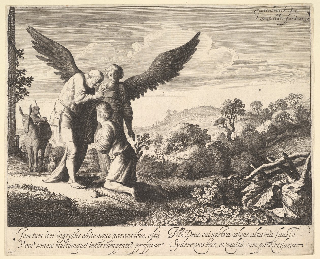 Tobías bendecido por Tobit ciego, 1620-41 de Jan van de Velde II