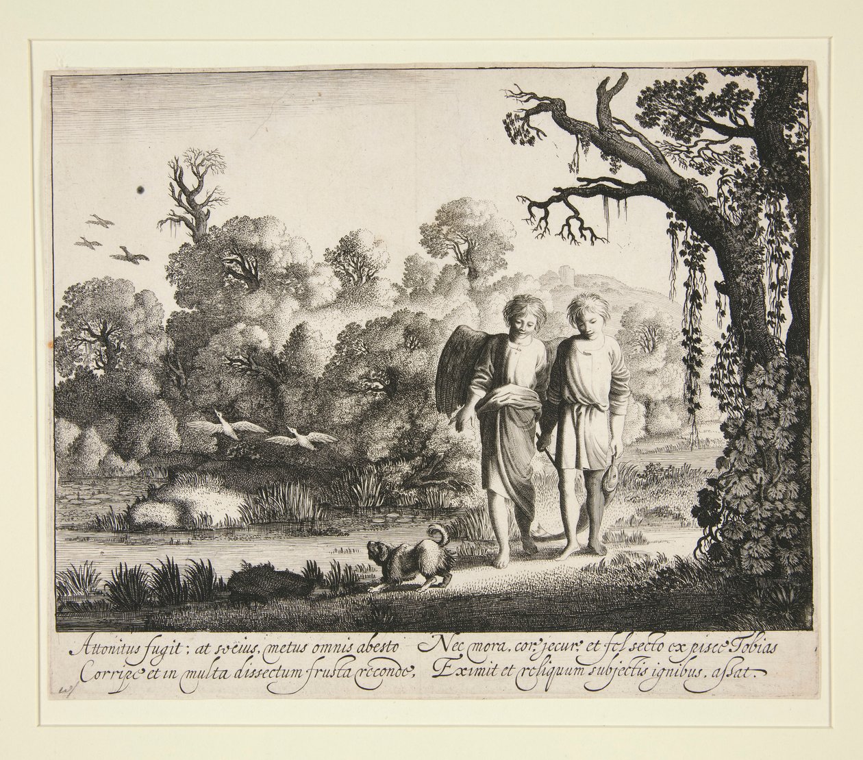 Tobías y el Ángel, con el Pez de la Historia de Tobías de Jan van de Velde II
