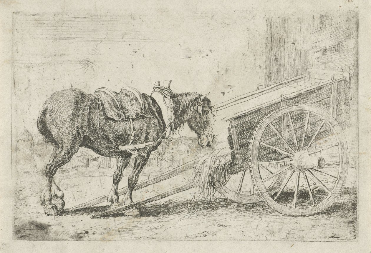 caballo con un carro Animales (título de la serie) Zoographiam (título de la serie) de Jan van den Hecke