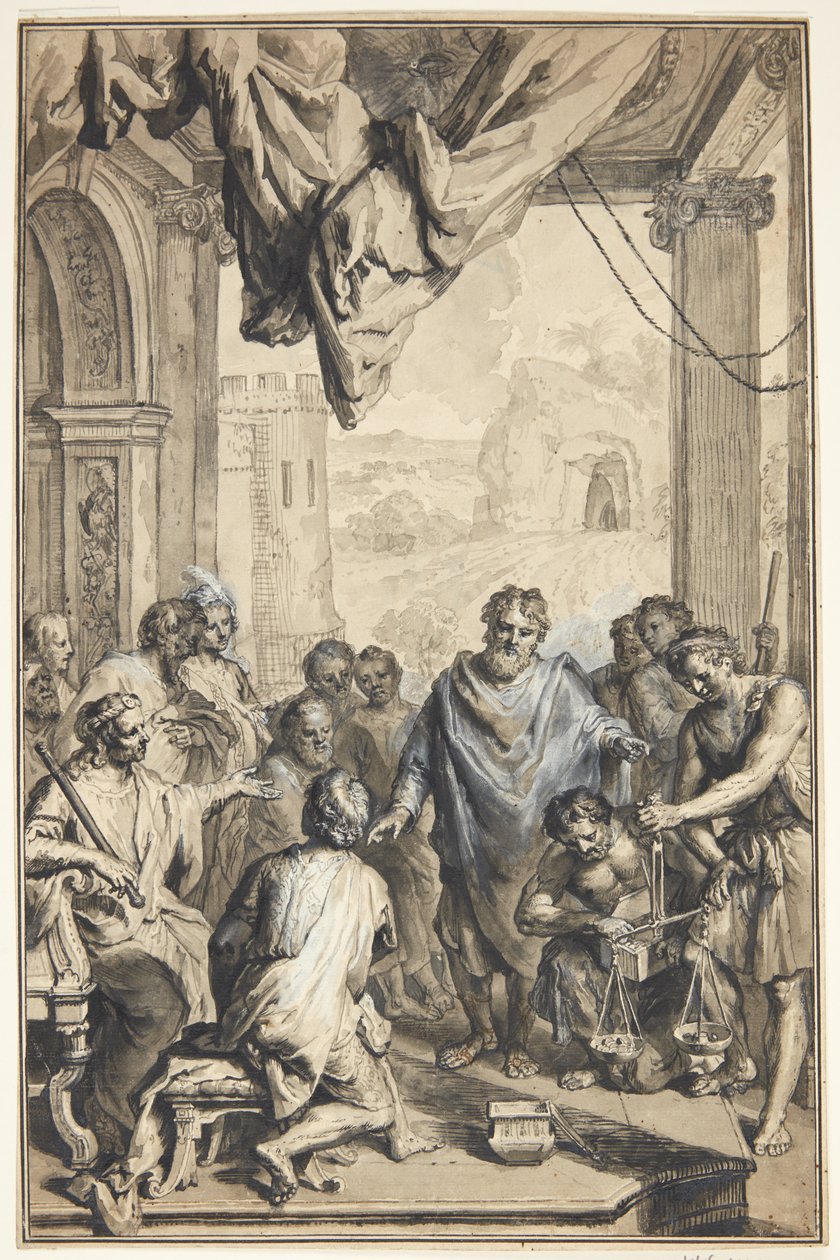 Escena antigua(?) de Jan van den Hoecke
