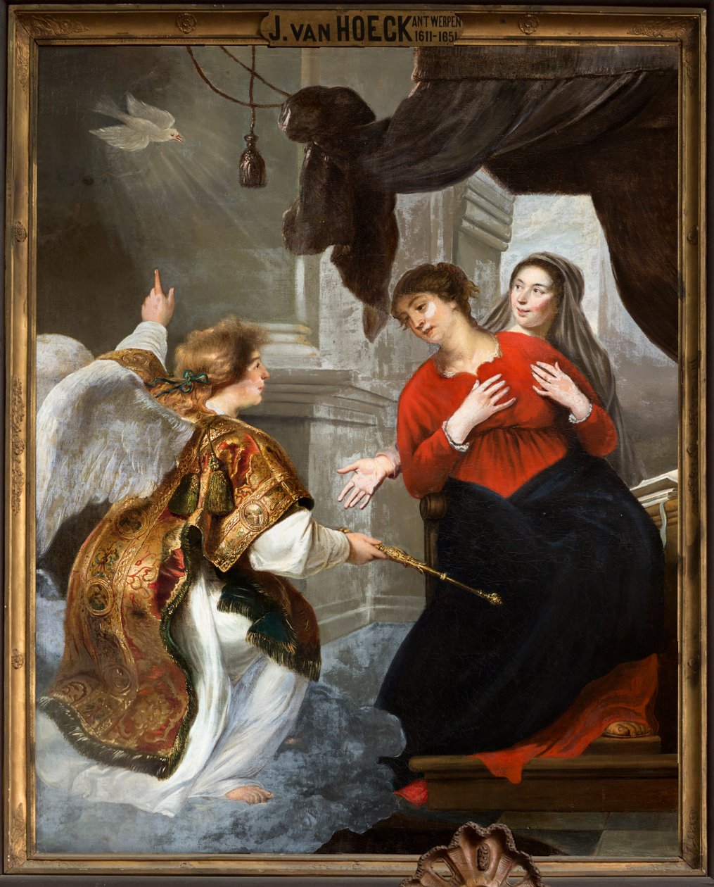 Iglesia parroquial (Parochiekerk Onze-Lieve-Vrouw). Interior. Pintura de Jan van den Hoecke