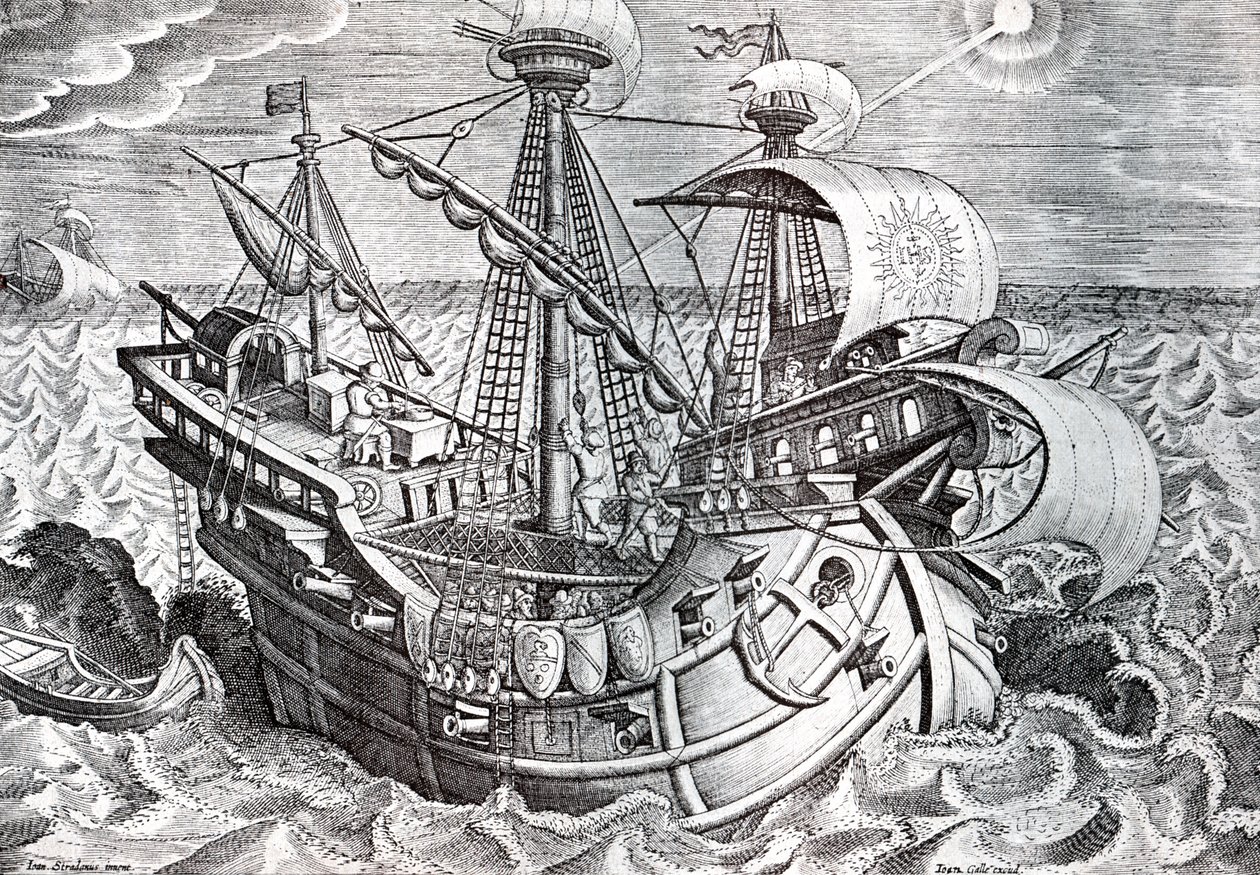 Navegación de Jan van der (1523 1605) Straet