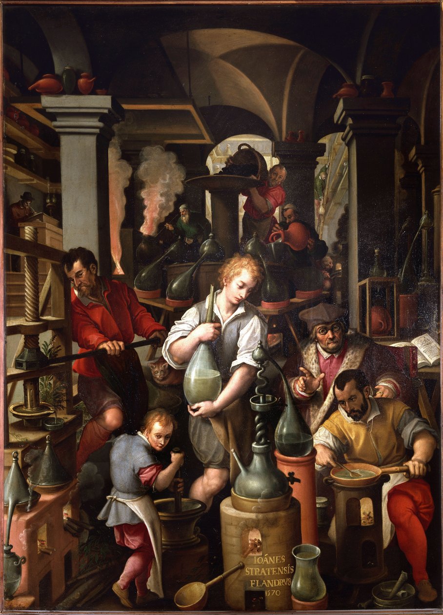 El taller del alquimista de Jan van der Straet