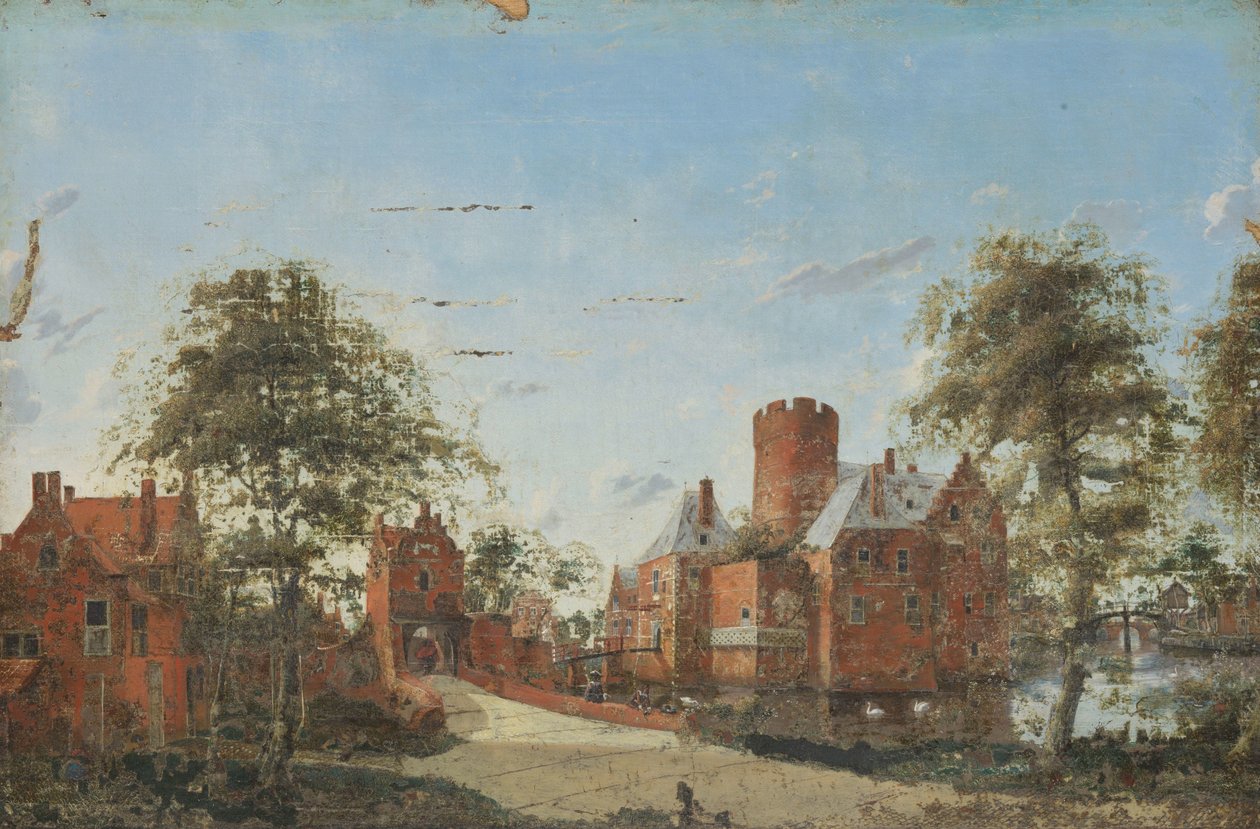 Castillo de Loenersloot en el Angstel de Jan van der Heyden (manner of)