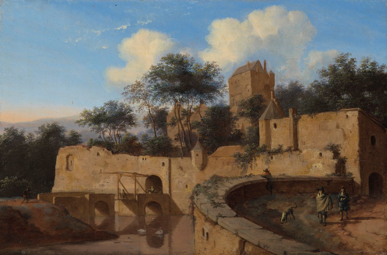 Una vista caprichosa de Arnhem de Jan van der Heyden
