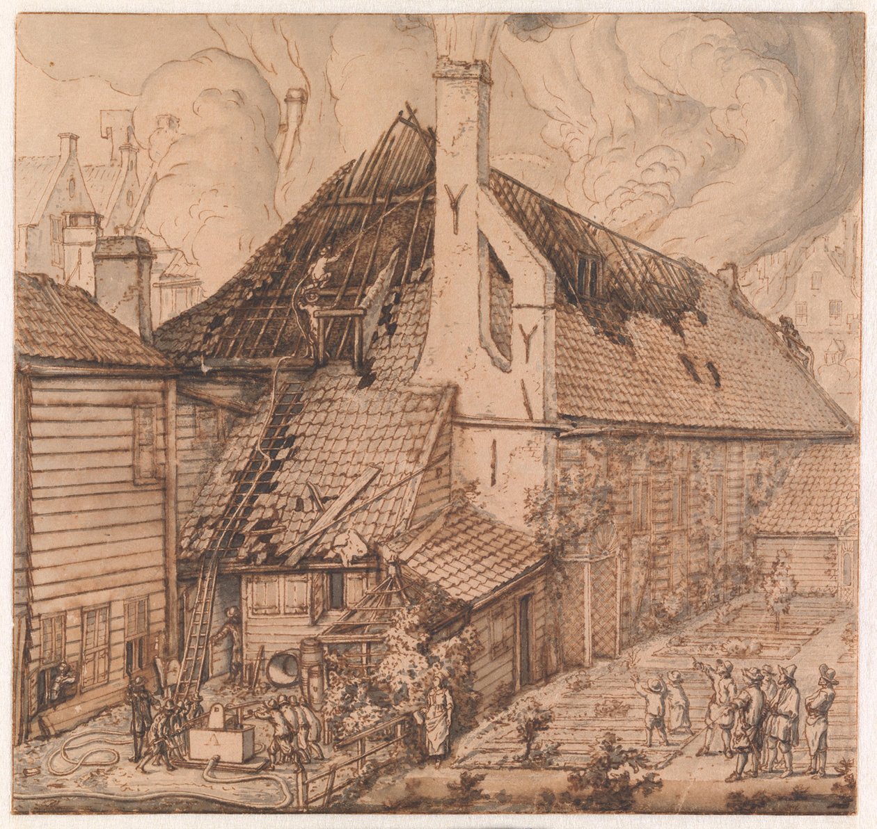 El incendio en la fábrica de jabón «De Bruynvis» de Jan van der Heyden