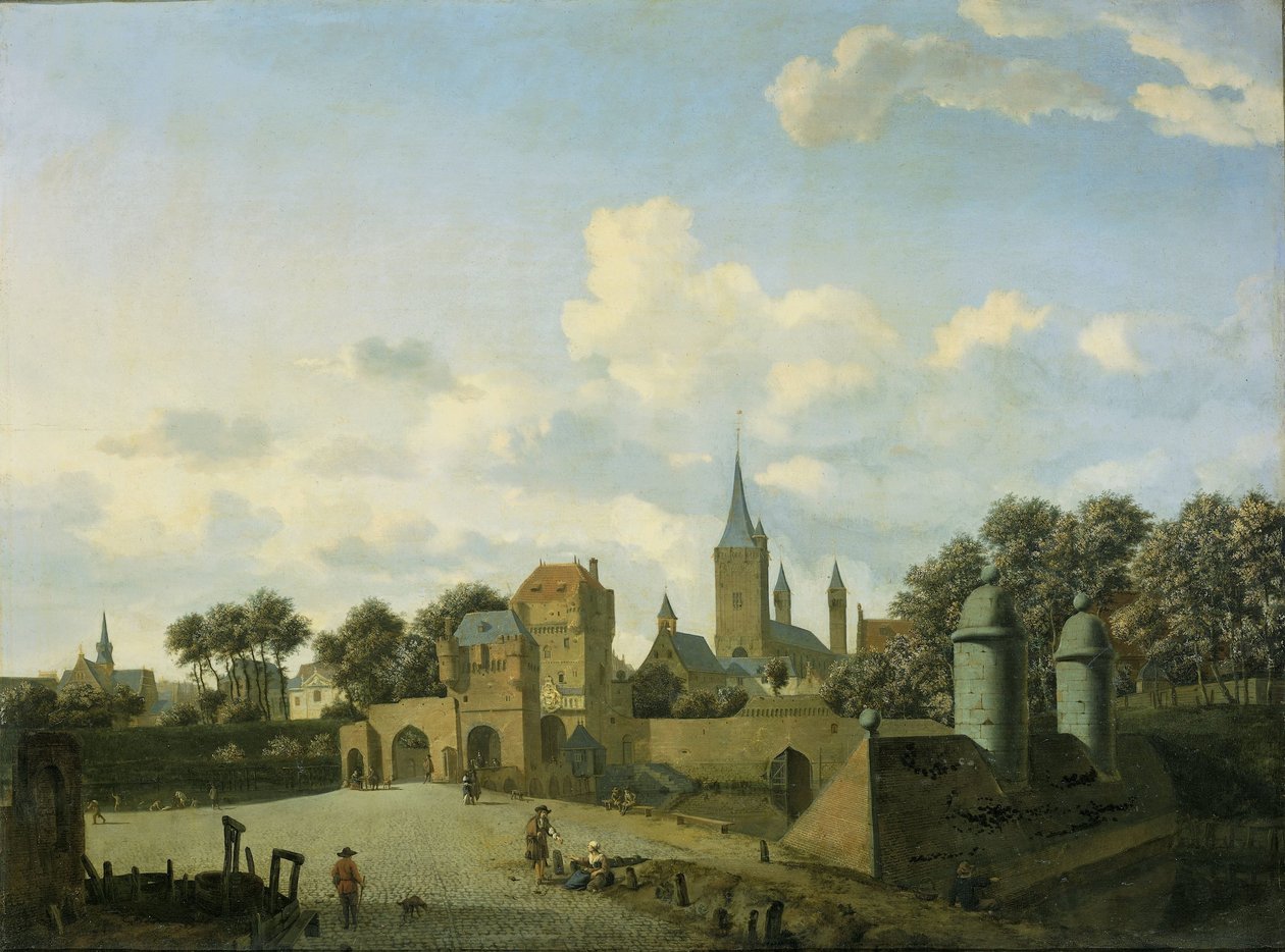 La iglesia de San Severino de Colonia en un escenario imaginario de Jan van der Heyden