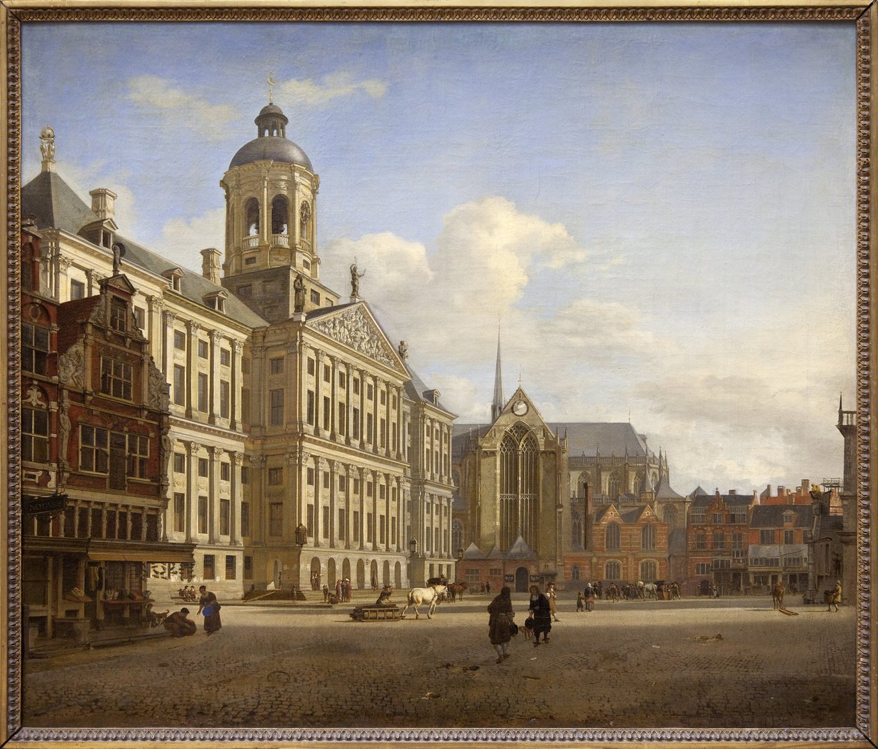 La presa con el nuevo ayuntamiento de Amsterdam de Jan van der Heyden