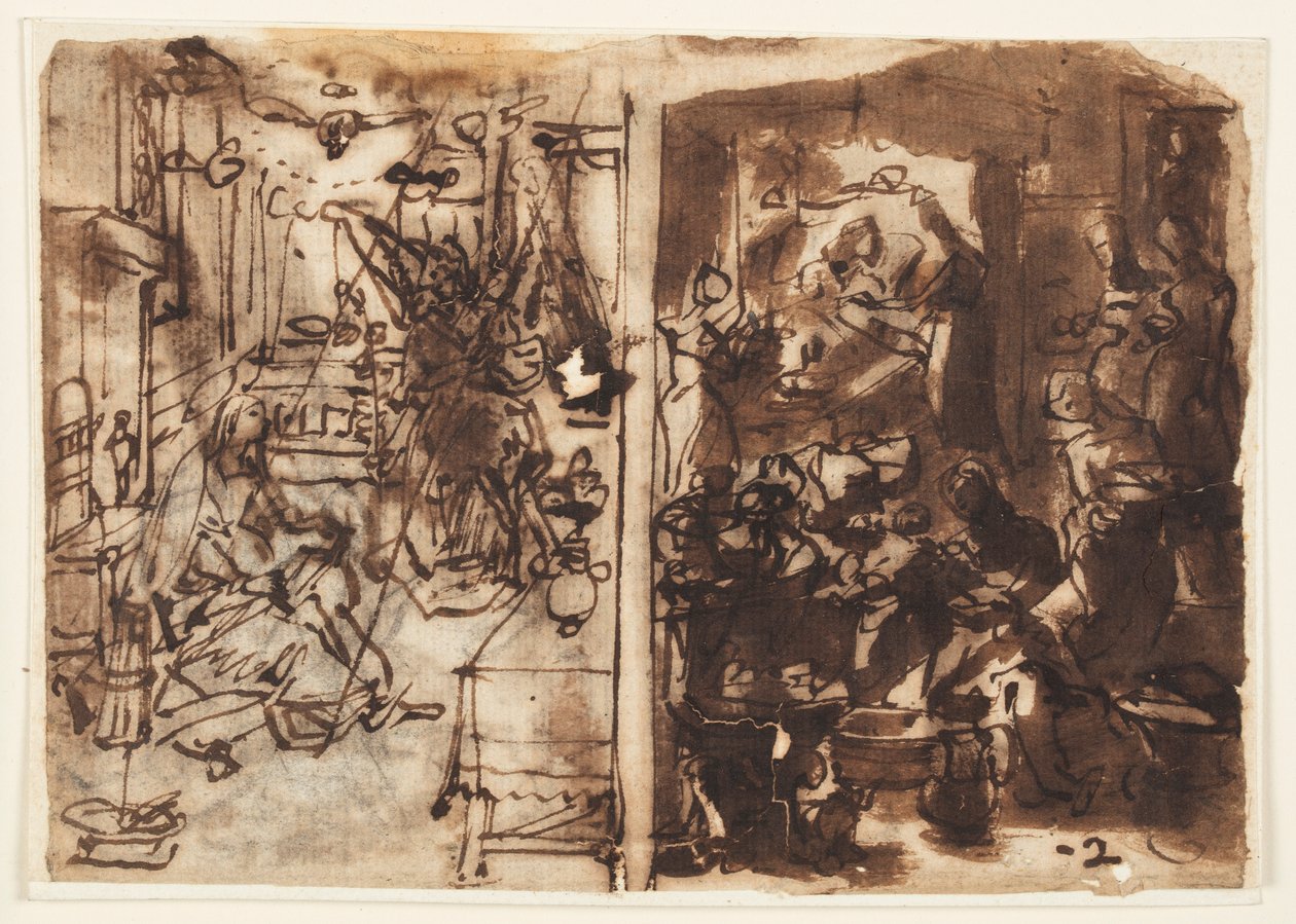 Anunciación (izquierda); Nacimiento de la Virgen (derecha) de Jan van der Straet, called Stradanus