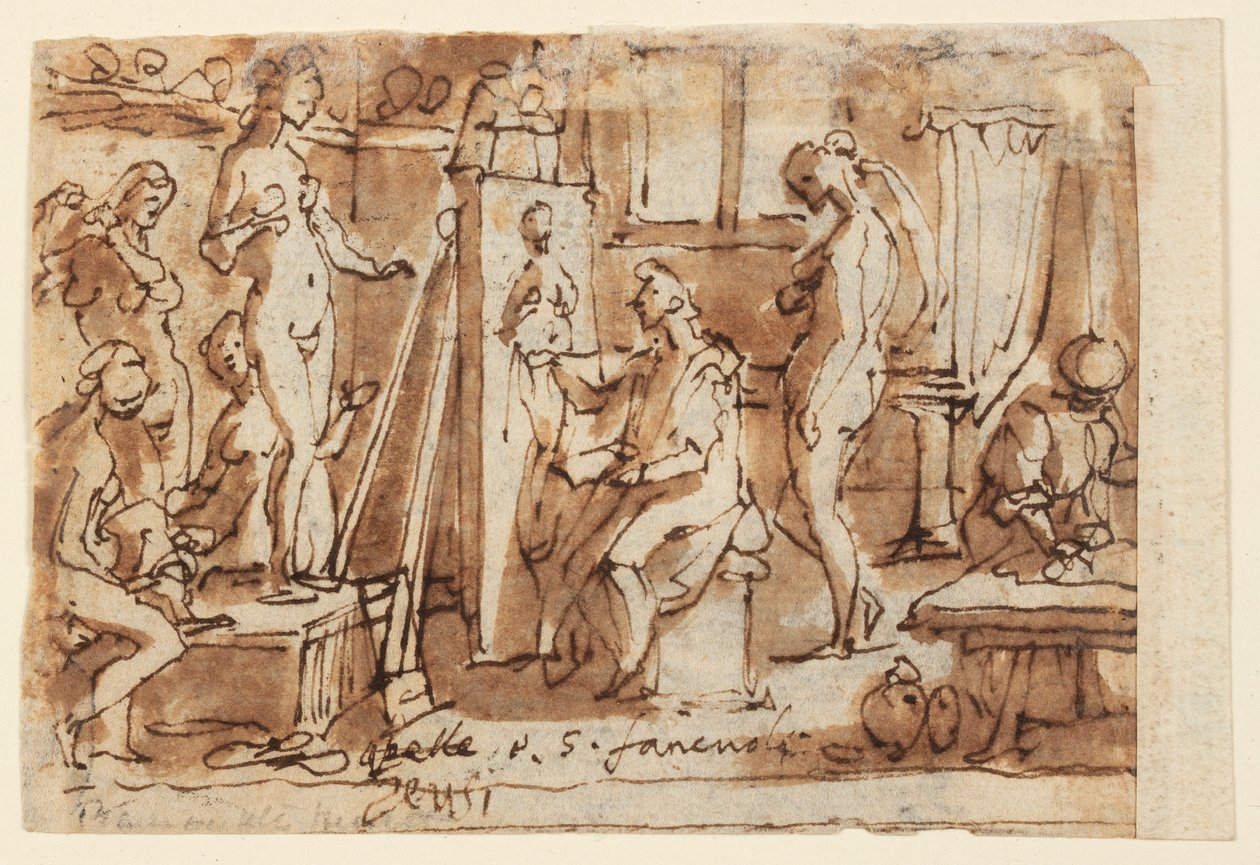 Recto: Zeuxis pintando a Helena; Verso: Ecce Homo de Jan van der Straet, called Stradanus