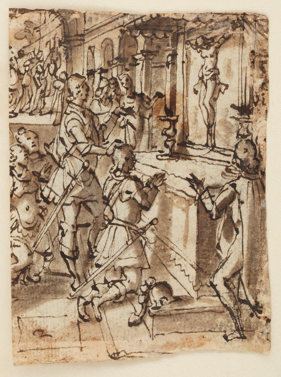 San Giovanni Gualberto y el Crucifijo Milagroso de Jan van der Straet, called Stradanus