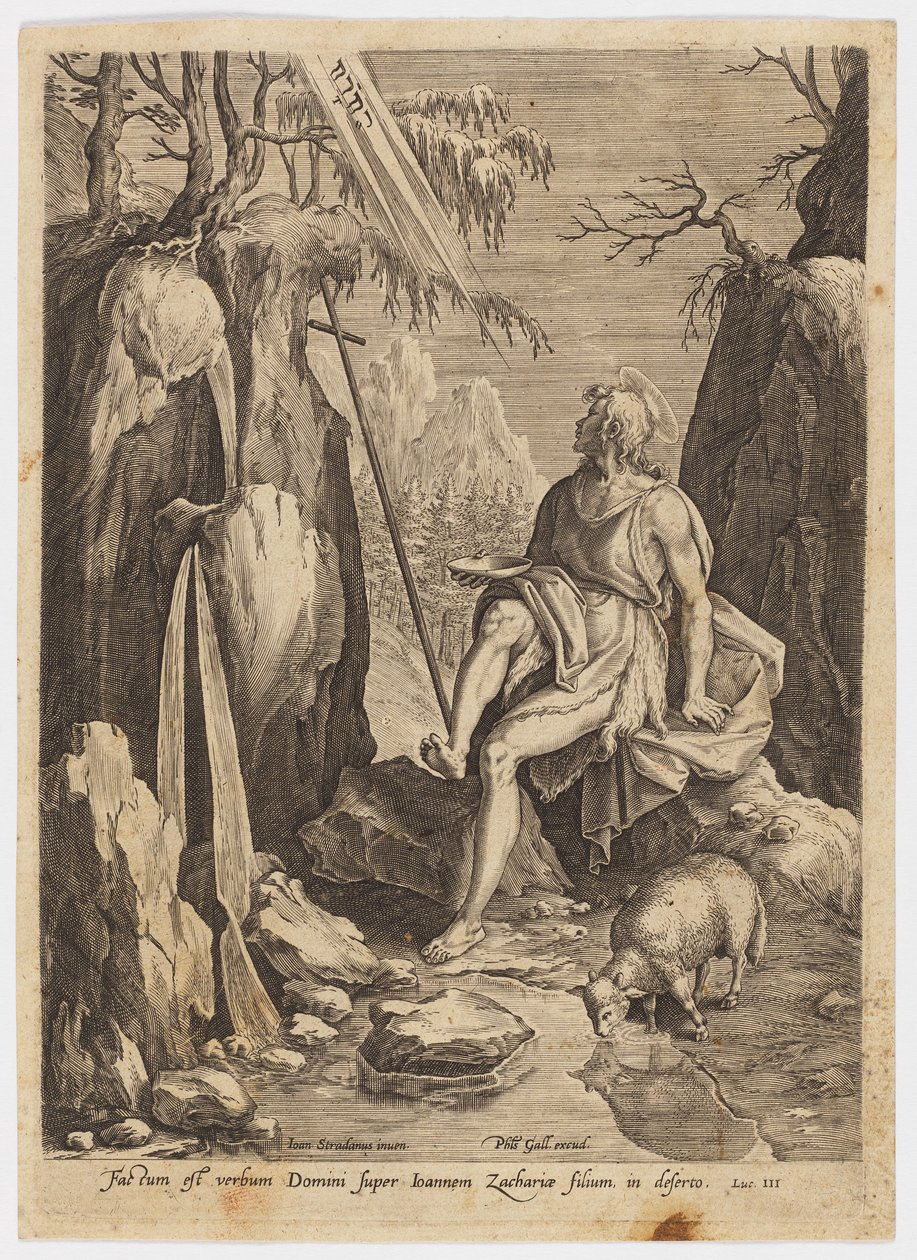San Juan Bautista en el desierto de Jan van der Straet, called Stradanus