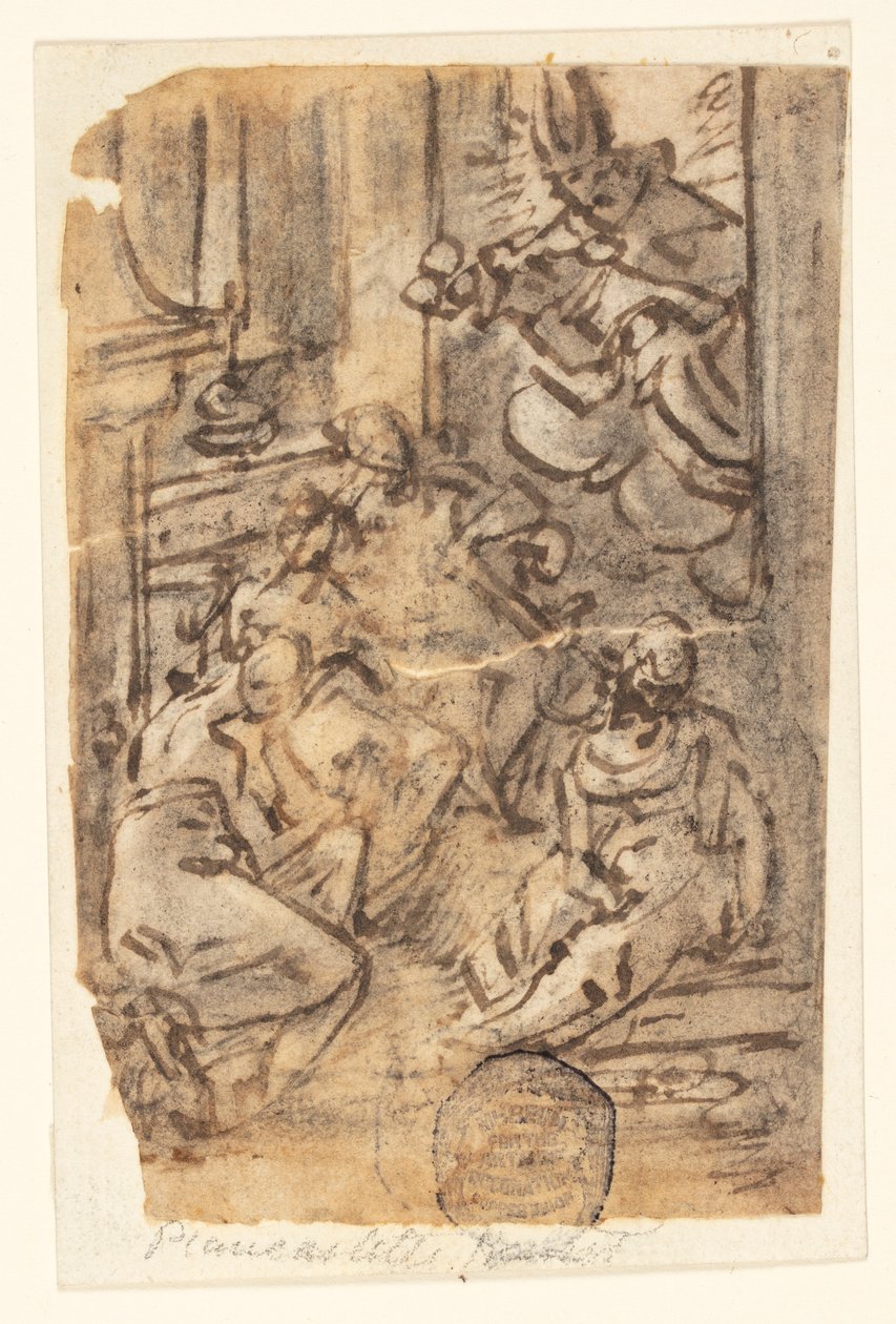 Estudio para una composición de Jan van der Straet, called Stradanus