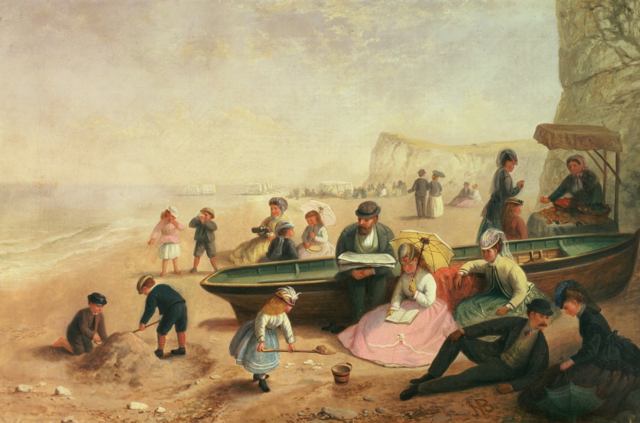 Una Escena en la Playa de Jane Maria Bowkett