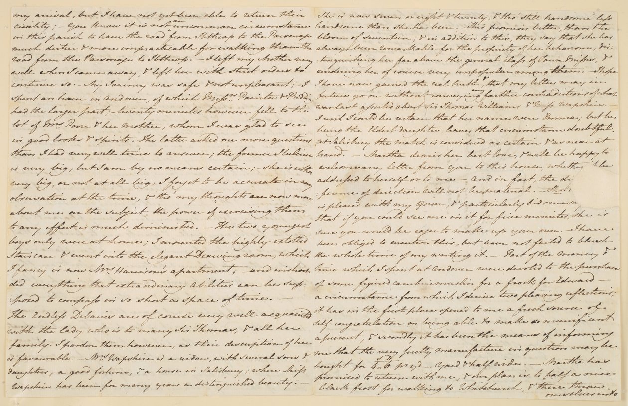 Carta de Jane Austen a su hermana Cassandra, 30 de noviembre de 1800 (papel) de Jane Austen