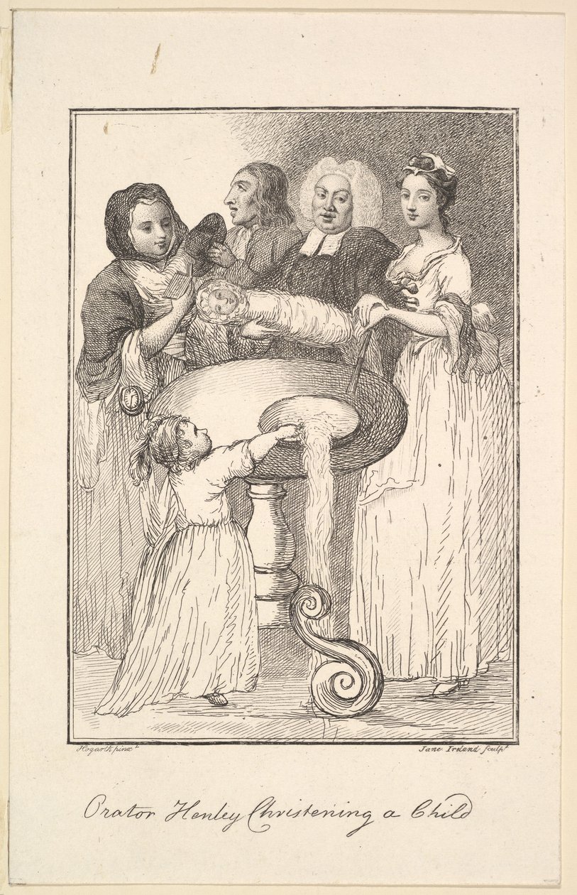 Orador Henley bautizando a un niño, 1794 de Jane Ireland
