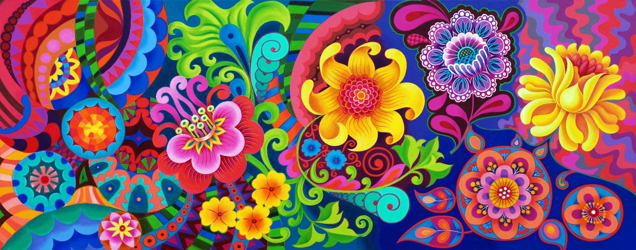Patrón de flores de Jane Tattersfield