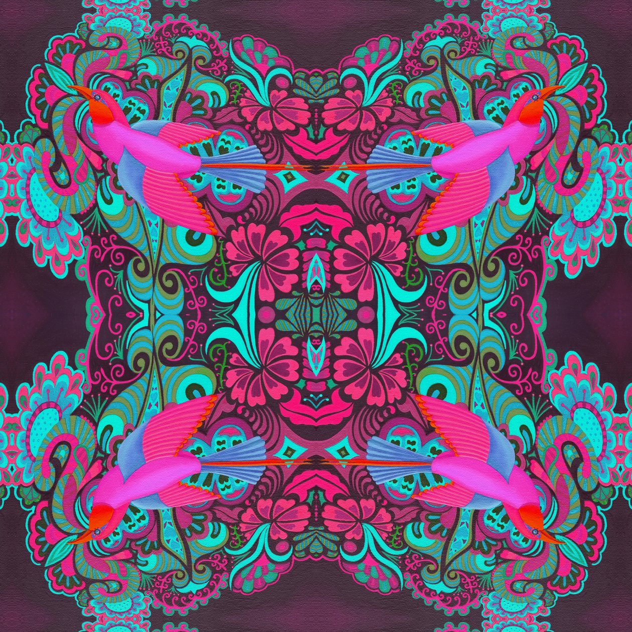 Patrón de pájaro volador marrón, 2015 de Jane Tattersfield