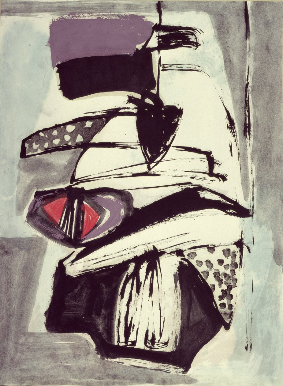 Composición (acuarela y gouache sobre papel) de Jankel Adler