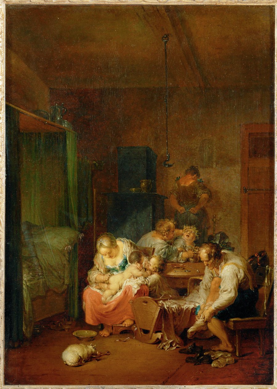 Interior, mañana (pintura sobre lienzo) de Januarius Zick