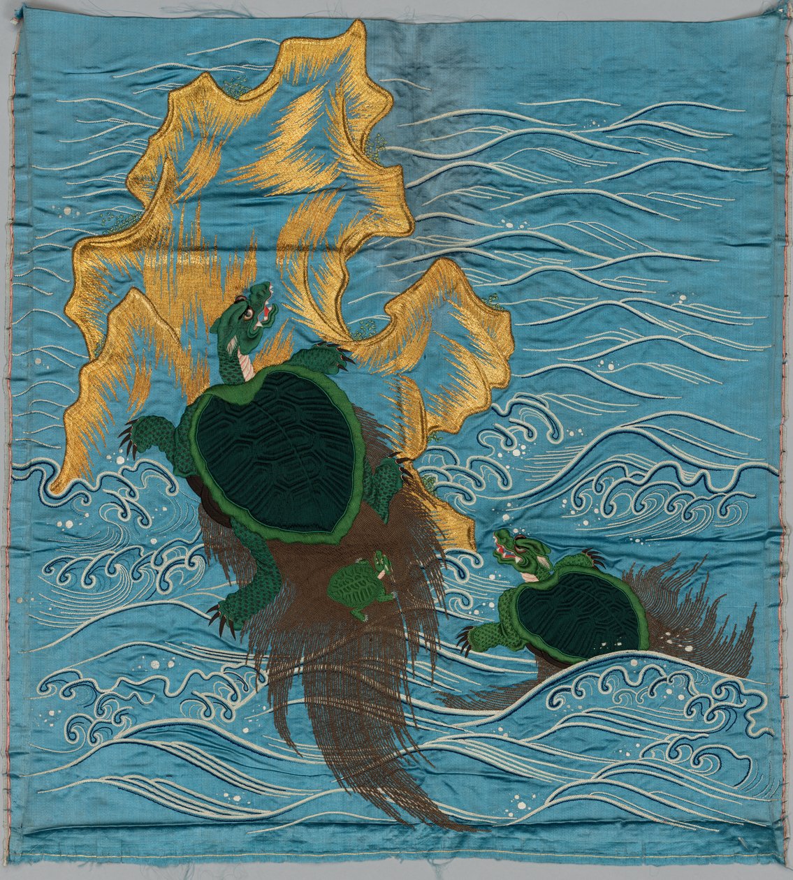 Fukusa bordado de Japan, late 19th early 20th century