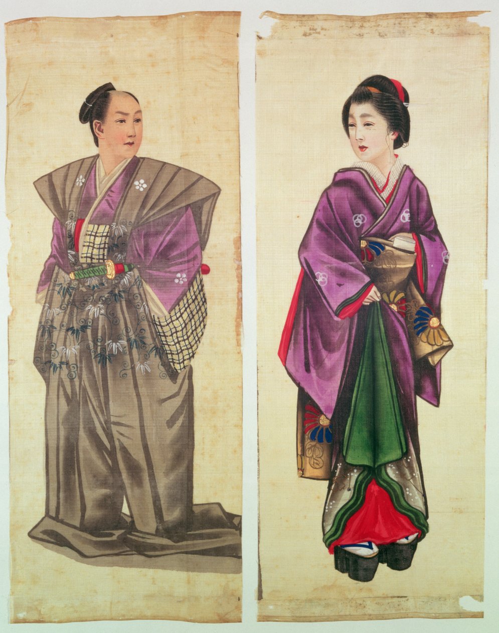 Dos figuras japonesas de Japanese School