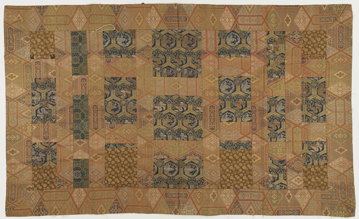 Túnica de monje budista, kesa, período Edo de Japanese School