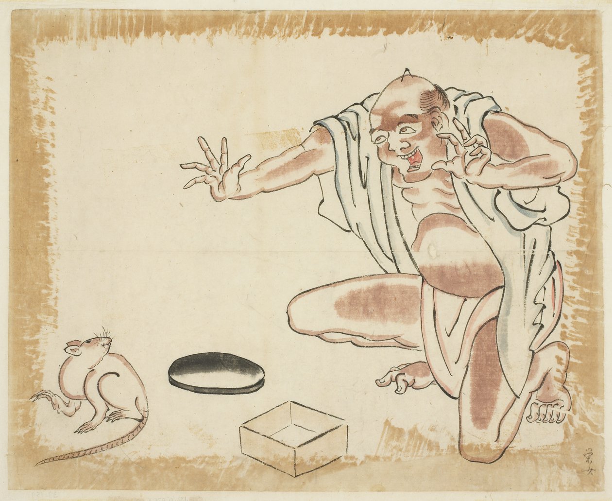 Una fábula: Viejo y una rata de Japanese School