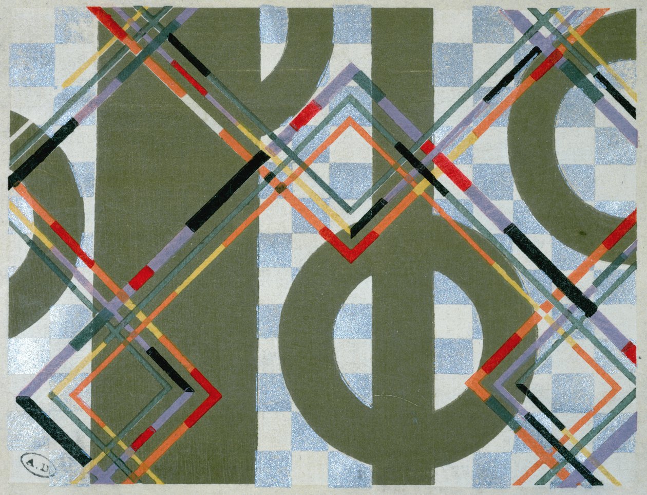 Diseño de tela, finales del siglo XIX de Japanese School