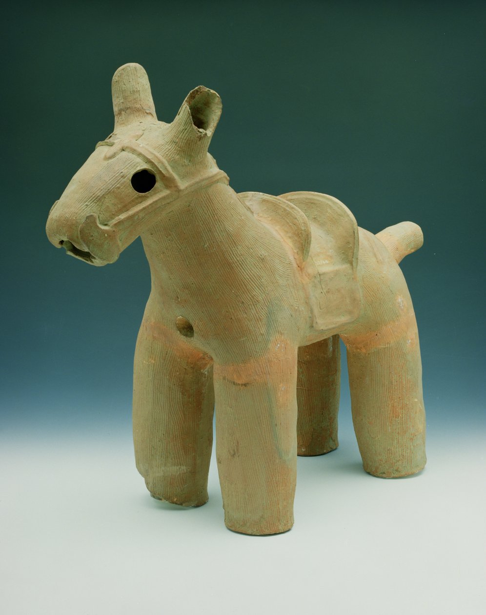 Caballo Haniwa, encontrado alrededor de Funuli, provincia de Boshu, distrito de Osato, período Dolmen de Japanese School